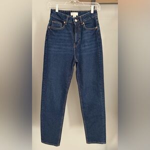 H&M dark wash straight leg jeans